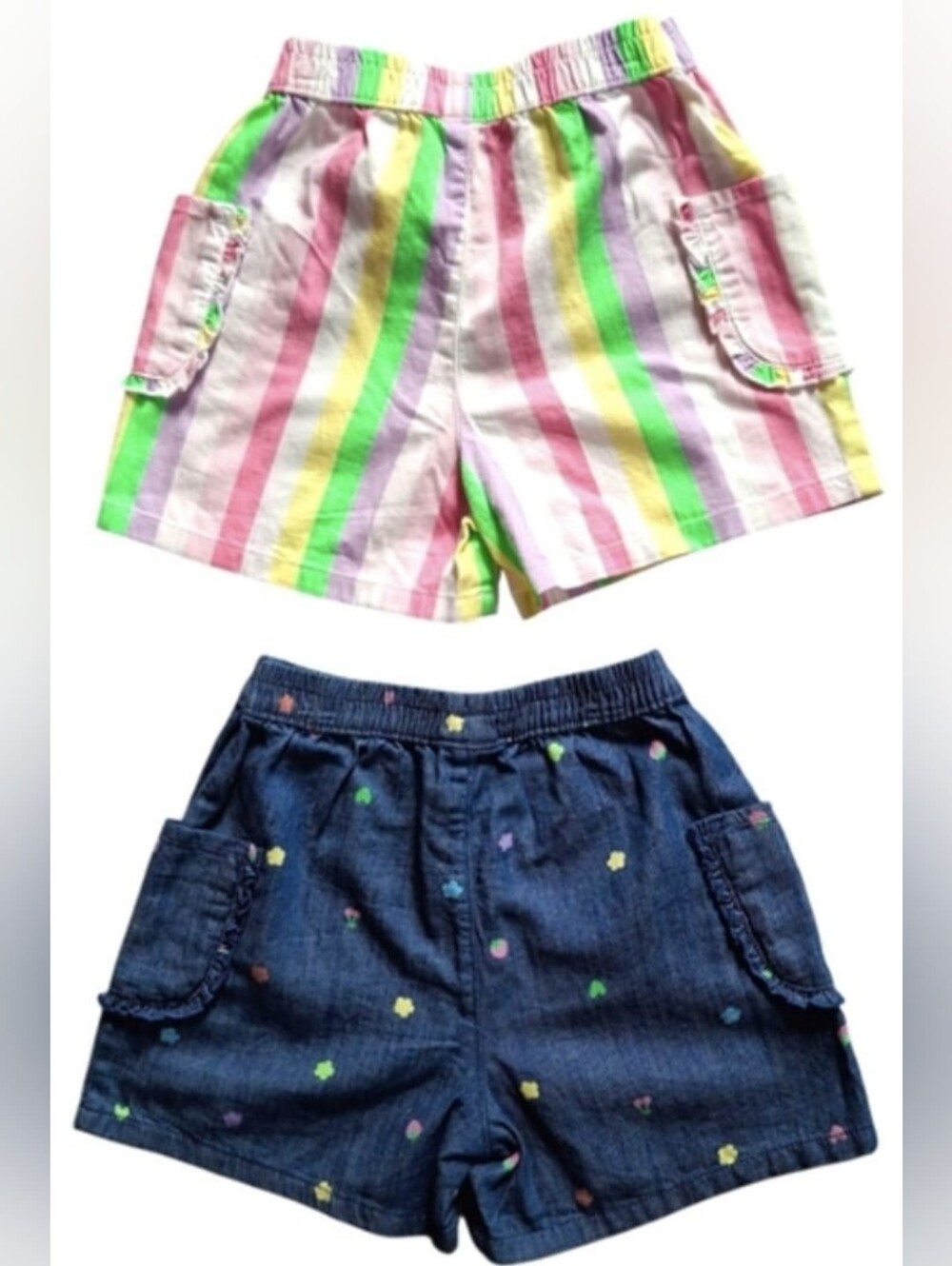 1 pair of little girl spring summer shorts with pockets size Small